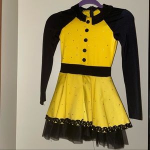Yellow Long Sleeve Poof Skirt Tap Costume
